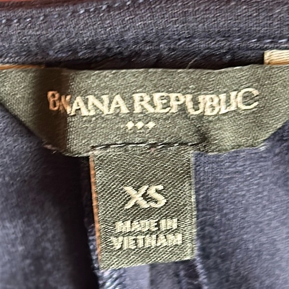 Banana Republic Navy Blue Suede like Dressy Tank Top Women’s XS - Picture 5 of 6